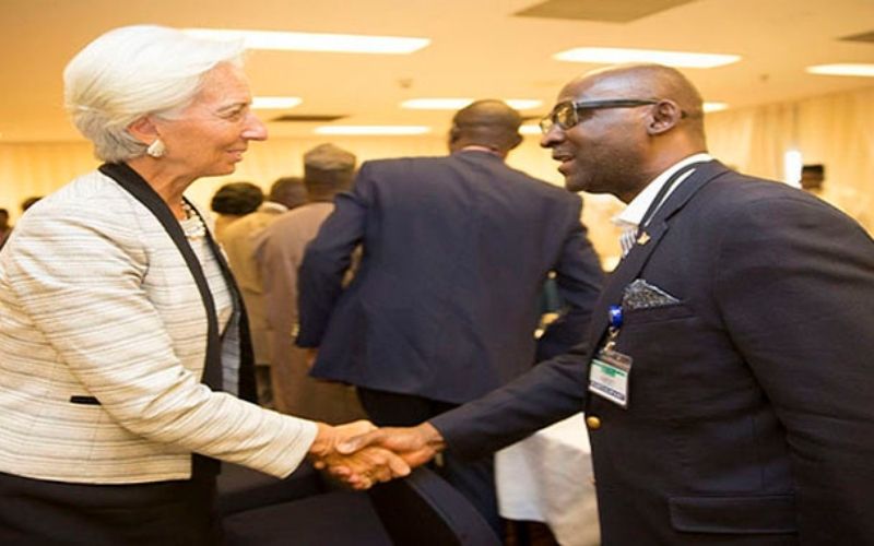 Christine Lagarde with Gbenga Odusanya