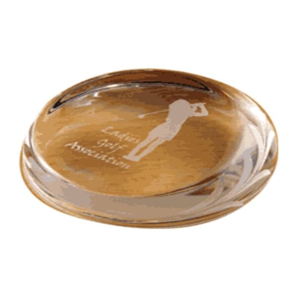 Cut sloped domed paperweight